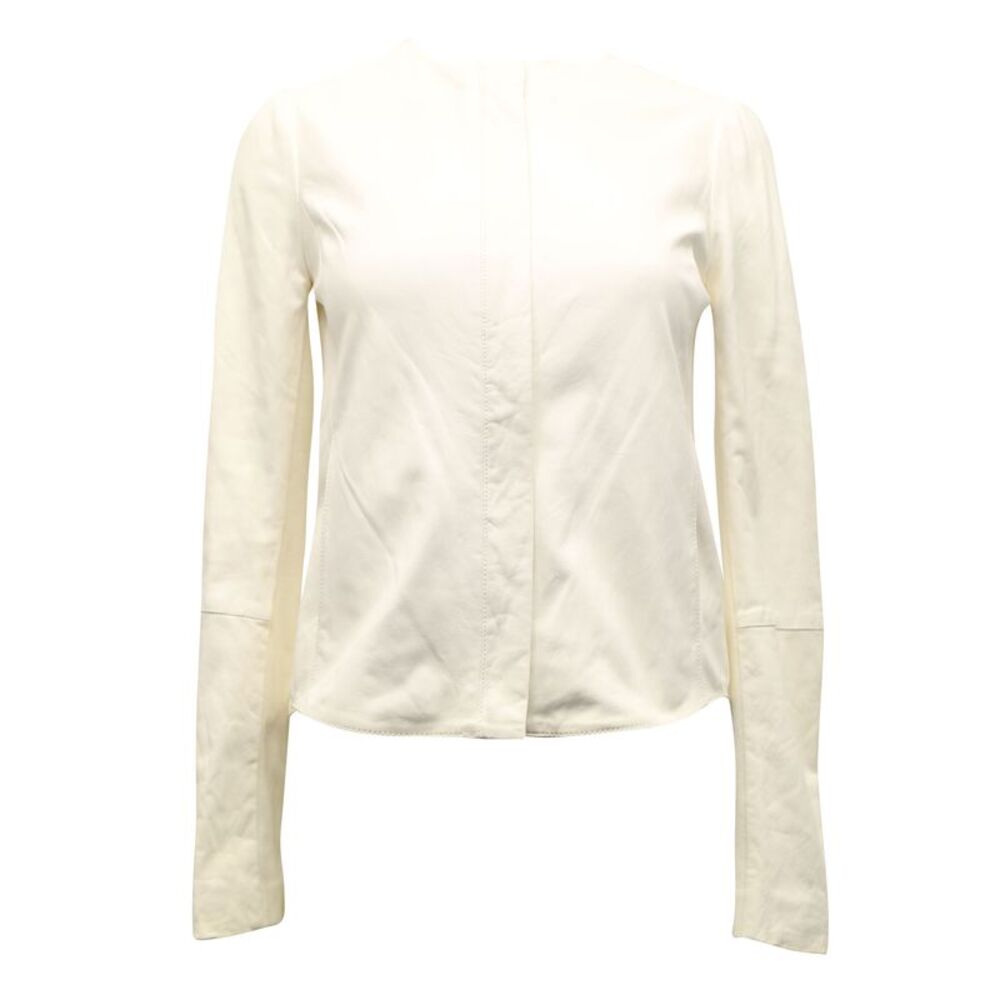 Zimmermann Longsleeve Blouse in White Linen